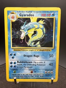 Gyarados 6/102 Holo Rare Base Set Pokemon Card WOTC - Image 2