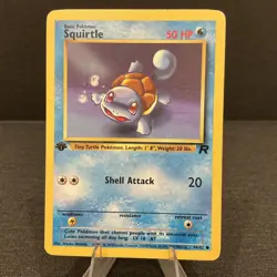 Squirtle 68/82 1st Edition Team Rocket 2000 Vintage Pokemon TCG Card - HP - Image 1