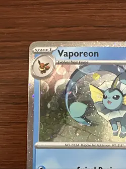 Vaporeon SVP 168 Black Star Promo Holo Card Pokemon TCG - Image 2