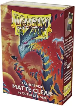 2 Box X 60ct Dragon Shield Japanese Matte Clear Outer Card Sleeves - Image 1