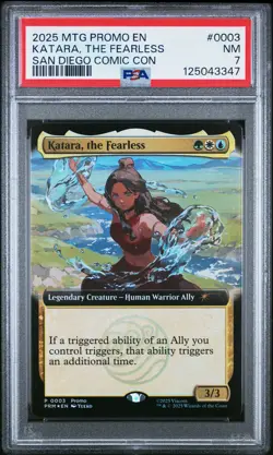 2025 MTG PROMOS SAN DIEGO COMIC CON 2025 #0003 KATARA, THE FEARLESS PSA 7 - Image 1