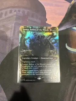 Lumra, Bellow of the Woods (Borderless) (Raised Foil) Bloomburrow Foil - Image 1