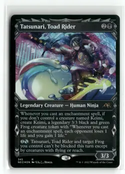 Tatsunari, Toad Rider 345 Showcase Foil Kamigawa: Neon Dynasty NEO MTG Magic - Image 1