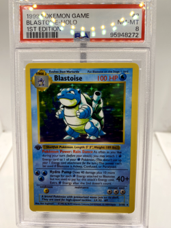 1999 Pokemon Game Blastoise 1st Edition PSA 8 - Image 1