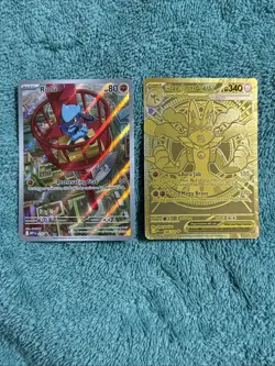 Pokemon Mega Lucario ex 188/132 Mega Hyper Rare + Riolu 010 Black Star Promo NM - Image 1