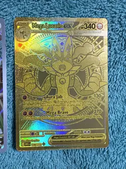 Pokemon Mega Lucario ex 188/132 Mega Hyper Rare + Riolu 010 Black Star Promo NM - Image 2