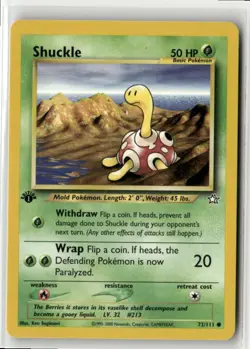 2000 Pokemon Neo - Genesis Vintage 1st Edition Shuckle #72/111 - Image 1