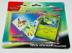 Pokemon New! Scarlet Violet Prismatic Evolutions Tech Sticker Collection Leafeon - Image 1