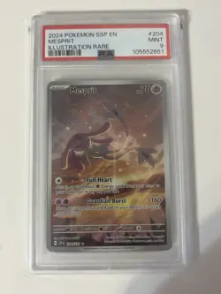 Pokemon Mesprit Surging Sparks Illustration Rare #204 PSA 9 Mint - Image 3