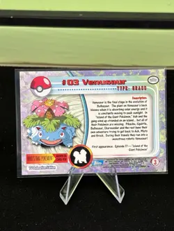 Pokemon 1999 Topps Series 1 Venusaur #03 Rare - Image 2