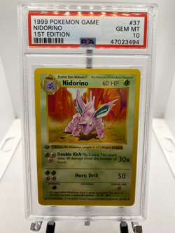 1999 Pokemon Game Nidorino 1st Edition PSA 10! - Image 1