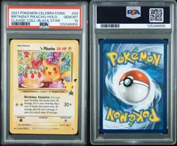 Pokemon Celebrations Birthday Pikachu 24 Classic Holo PSA 10 GEM MINT - Image 3