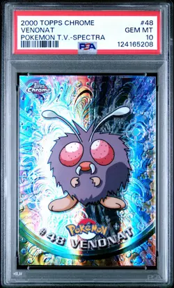 2000 TOPPS CHROME POKEMON T.V. SPECTRA #48 VENONAT PSA 10 - Image 1