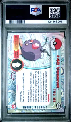 2000 TOPPS CHROME POKEMON T.V. SPECTRA #48 VENONAT PSA 10 - Image 2