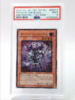 WITCH OF THE BLACK ROSE 2010 YGO 1ST EDITION ULTIMATE RARE HOLO PSA 9 Q4763 - Image 1
