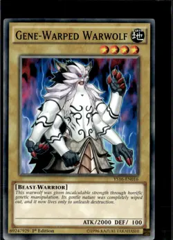 Yu-Gi-Oh! Gene-Warped Warwolf YS16-EN016 1st Edition Non Holo - Image 1