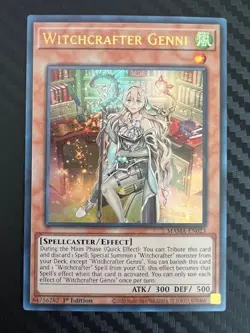 Yugioh Witchcrafter Genni MAMA-EN023 Ultra Rare 1st Edition VLP - Image 1