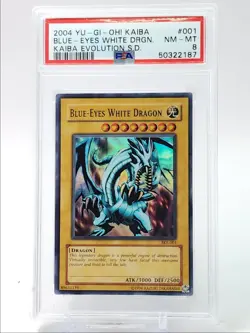BLUE-EYES WHITE DRAGON 2004 YGO STARTER DECK: KAIBA EVOLUTION PSA 8 Q4763 - Image 1