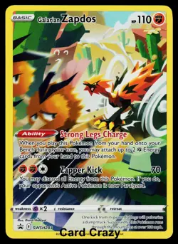 Galarian Zapdos SWSH283 - Crown Zenith - Promo Pokemon Card - Near Mint (NM) - Image 1