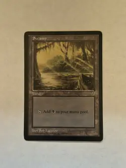 Swamp (A) Mirage LP Basic Land MAGIC THE GATHERING MTG CARD - Image 1