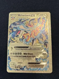 Pokemon Mega M Charizard EX Gold Foil Card 108/106-nm Condition - Image 1