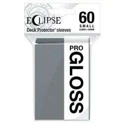 Ultra Pro 60 Eclipse Gloss Small Size Card Sleeves YGO Yugioh Somke Grey - Image 1