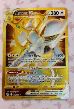 Arceus VSTAR 184/172 Brilliant Stars Gold Secret Rare Pokemon Card - Image 1