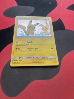 Pokemon TCG Pikachu SM162 Holo-Black Star Promo Card Lightly Played/Near Mint - Image 2