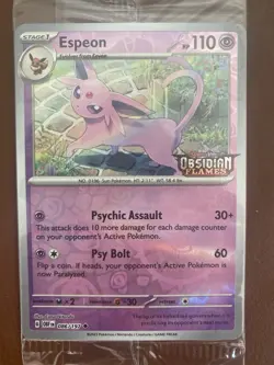 Umbreon EB Games (Aus Excl) + Espeon Obsidian Flames Stamp Pokemon Cards - Image 3