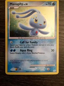 Pokemon TCG Manaphy DP Training Kit 1 Blue Holo Rare Card 4/12 Cosmos - Image 1