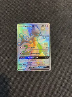 Pokemon Mewtwo GX TCG Full Art Ultra Rare Holo Card SV59/SV94 Mint Condition - Image 1