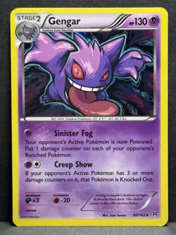 Pokemon Gengar Holo Rare Card 60/162 XY Breakthrough LP - Image 1