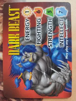 OverPower Monumental Marvel Fleer 1997 Dark Beast Hero Character Card Rare - Image 1