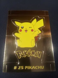 2000 Navarrete Kanto Peru Buildable Card Gold Pikachu #25 Vintage US Seller - Image 1