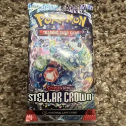 Pokemon Scarlet & Violet Stellar Crown Booster Pack American Unopened 10 cards - Image 1