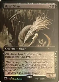 Basal Sliver (Extended Art) -Foil Near Mint MTG Secret Lair - Image 1