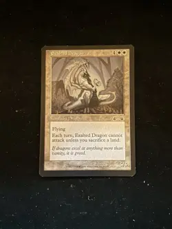 1x Exalted Dragon NM-Mint, English Exodus MTG Magic the Gathering - Image 1