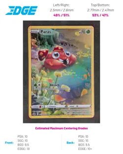 Paras GG32/GG70 Pokemon TCG Ultra Rare Crown Zenith: Galarian Gallery Near Mint - Image 3