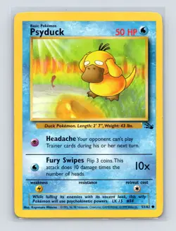 Pokemon TCG Psyduck 53/62 Fossil Unlimited LP - Image 1