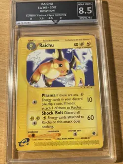 CGC Graded 8.5 raichu expedition 2002 Pokemon - Image 1