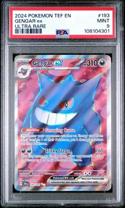 GENGAR EX 2024 Pokemon PSA 9 SV05 Temporal Forces 193/162 ULTRA RARE - Image 1