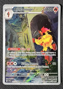 Pokemon 2023 Armarouge Illustration Rare Scarlet & Violet Base Set Holo 203/198 - Image 1