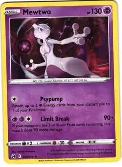 Mewtwo Holo 59/159 Pokemon SWSH: Crown Zenith - Image 1