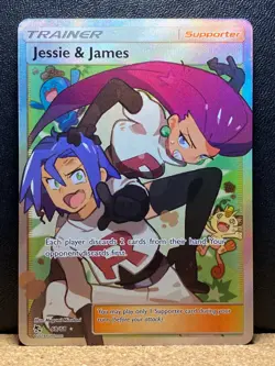 Pokemon Jessie & James Sun & Moon Hidden Fates Full Art #68 MP - Image 1