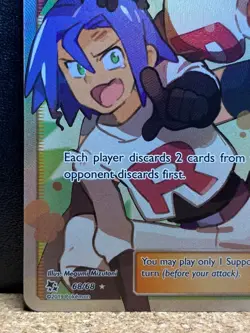 Pokemon Jessie & James Sun & Moon Hidden Fates Full Art #68 MP - Image 5