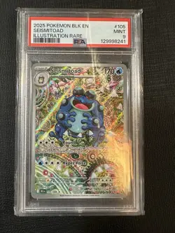 Pokemon TCG Seismitoad Illustration Rare Black Bolt 105/086 English PSA 9 Mint - Image 1