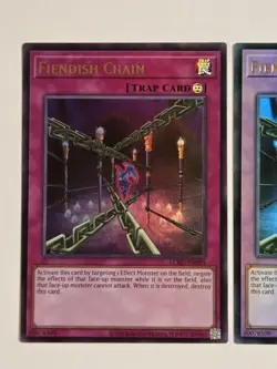 Fiendish Chain LCKC-EN095 FADED Holo Foil Bleed Yugioh Ultra Rare Unlimited Mint - Image 2