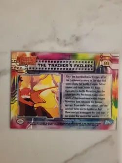 💎Topps Mewtwo Strikes Back - The trainer's failure Holo Rainbow Foil card #22 - Image 2