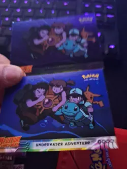 2 cards- Foil and non Topps Pokemon Mewtwo Strikes Back- Underwater Adventure - Image 2