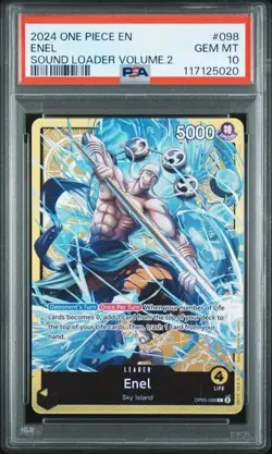 Enel (Sound Loader Vol. 2) OP05-098 One Piece Promotion Cards Foil PSA 10 - Image 1